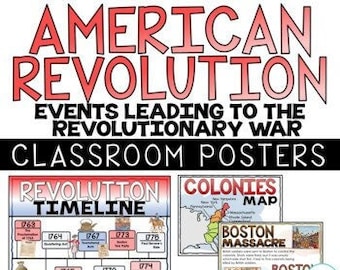 Causes of the American Revolution Posters | American Revolution Timeline Map