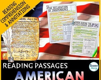 American Revolution Passages | Declaration of Independence Reading Passages