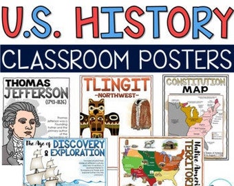 US History Posters Timelines Maps American History Bulletin Board United States