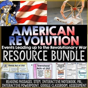 Events Leading to the Revolutionary War Activities Bundle