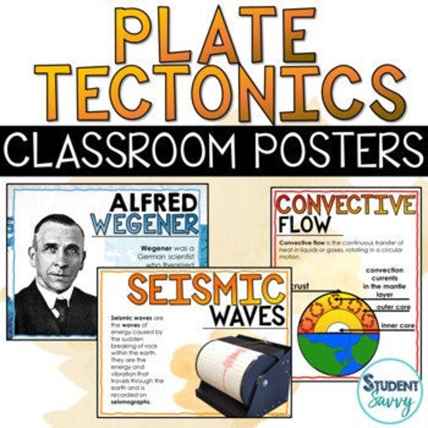 Plate Tectonics Posters | Earth Science Classroom Decor | Earthquakes