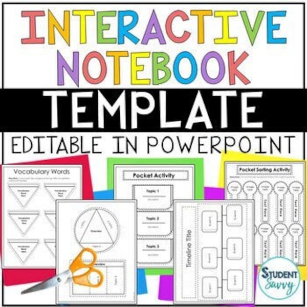 Editable Interactive Notebook Templates - All Subjects Printables