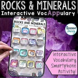 VocAPPulary interactivo de rocas y minerales: actividad de aplicación de vocabulario