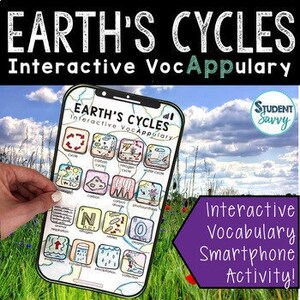 Earth&#39;s Cycles Interactive VocAPPulary - Vocabulary App Activity