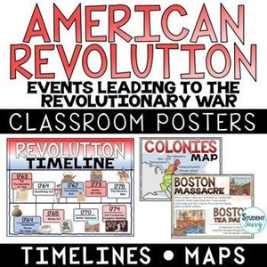 Ursachen der Amerikanischen Revolution Poster | Amerikanische Revolution Timeline Karte