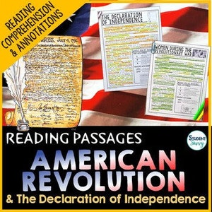 American Revolution Passages | Declaration of Independence Reading Passages