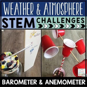 Weather STEM Activities Challenges - Earth Science Barometer Atmosphere Projects