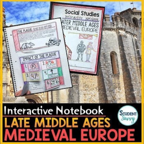 Medieval Europe Late Middle Ages Interactive Notebook Worksheets Activities