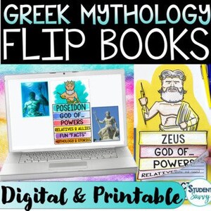 Projets de mythologie grecque Flip Books | Grèce antique | Dieux et déesses grecs