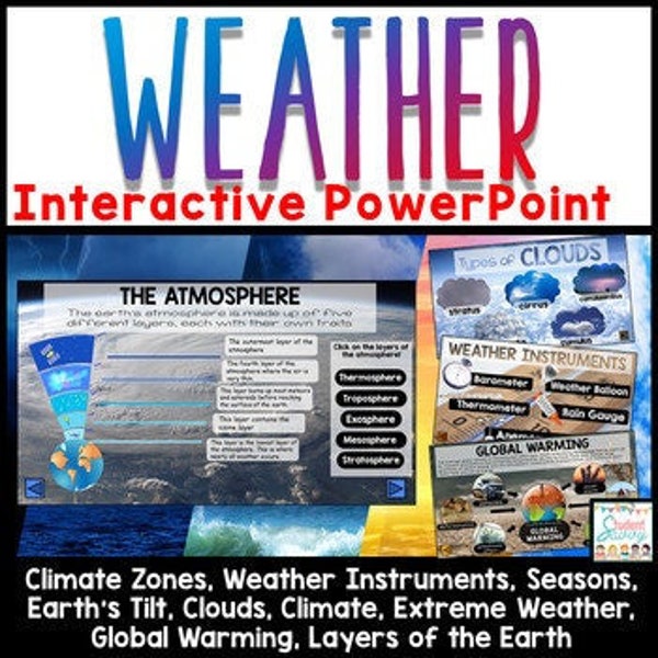 Weather Distance Learning PowerPoint and Google Slides - Interactive