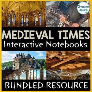 Medieval Times Middle Ages Interactive Notebooks - Europe History Activities