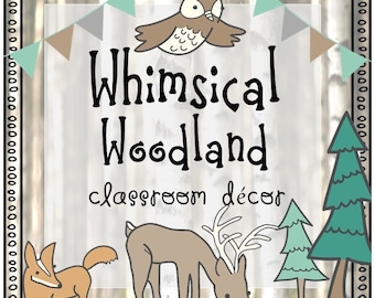 Woodland Classroom Decor (Editable)
