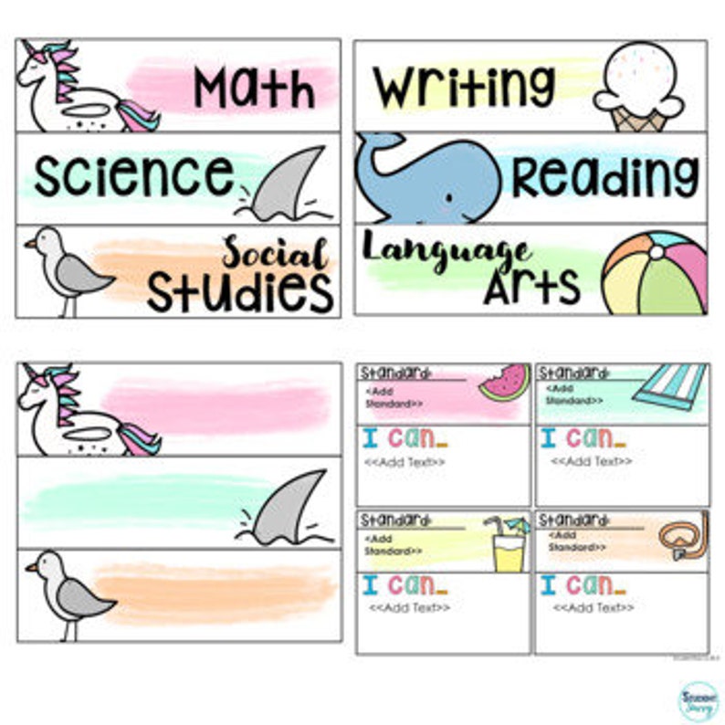 Learning Objectives Poster Common Core Standards I Can Etsy