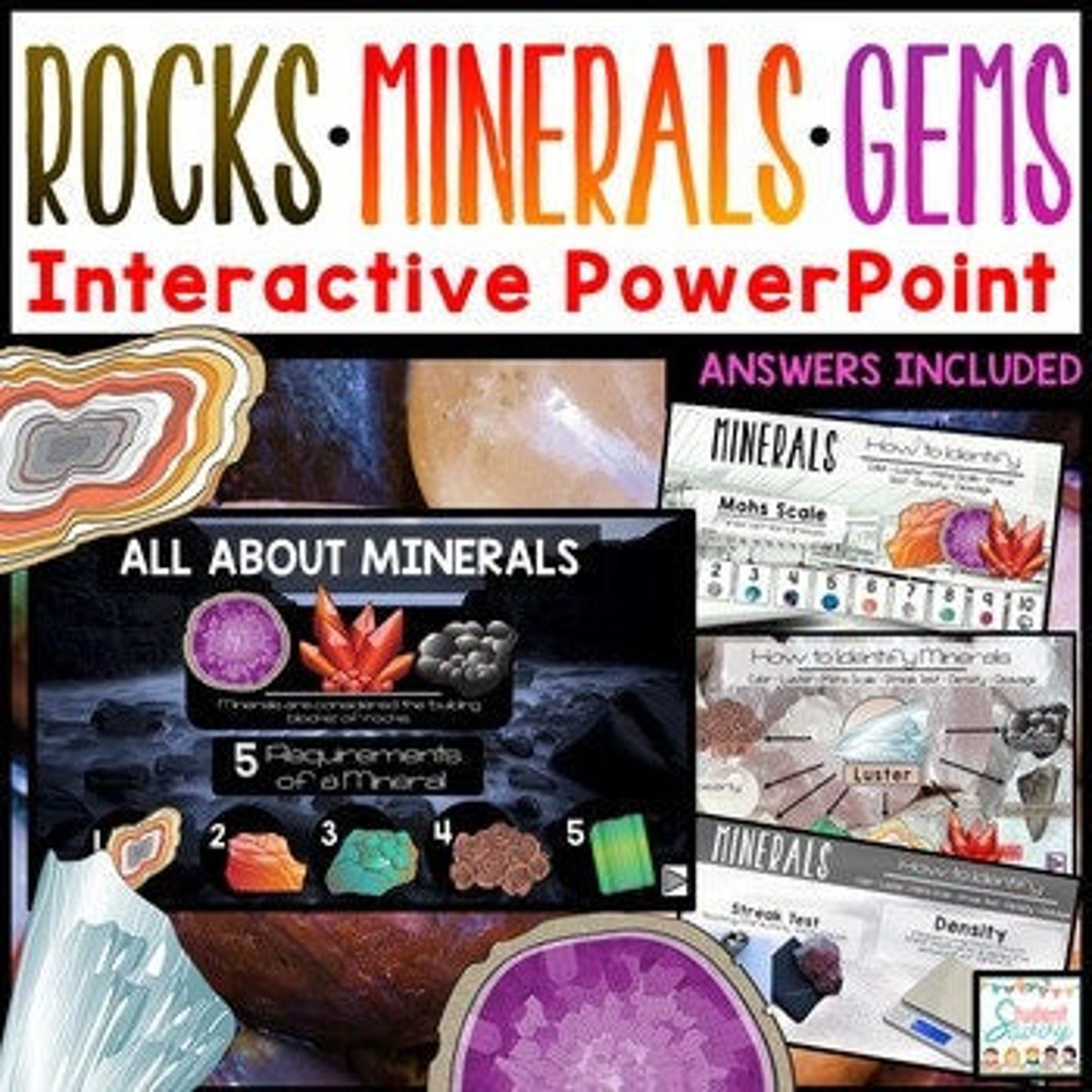 Rocks and Minerals Powerpoint Interactive Rocks and Minerals 3rd 6th