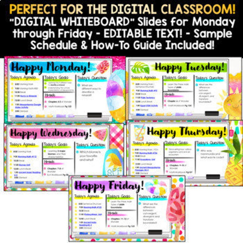 End of the Year Daily Agenda Template Summer Daily Schedule Google ...