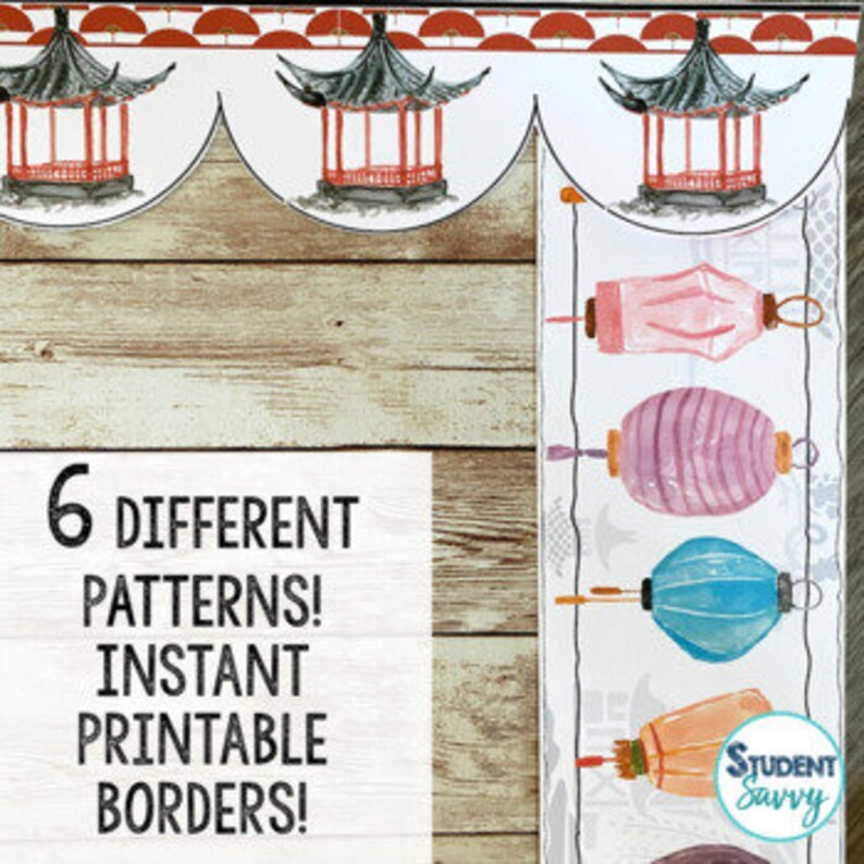 Ancient China Bulletin Board Borders Printable China History Classroom