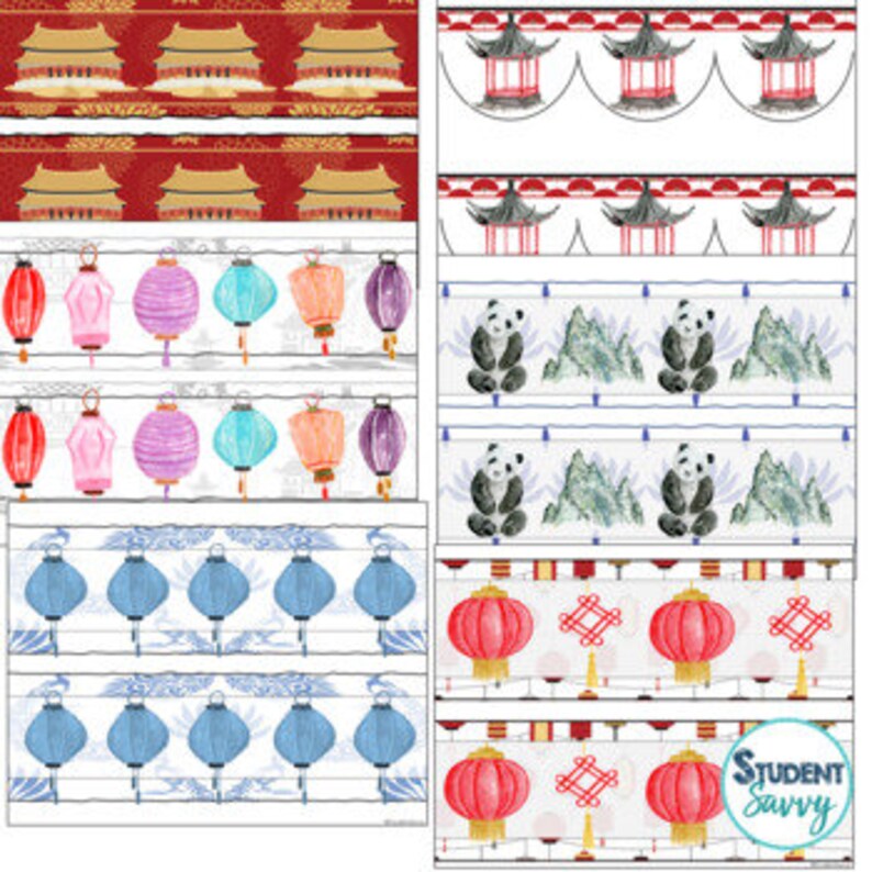 Ancient China Bulletin Board Borders Printable China History Classroom