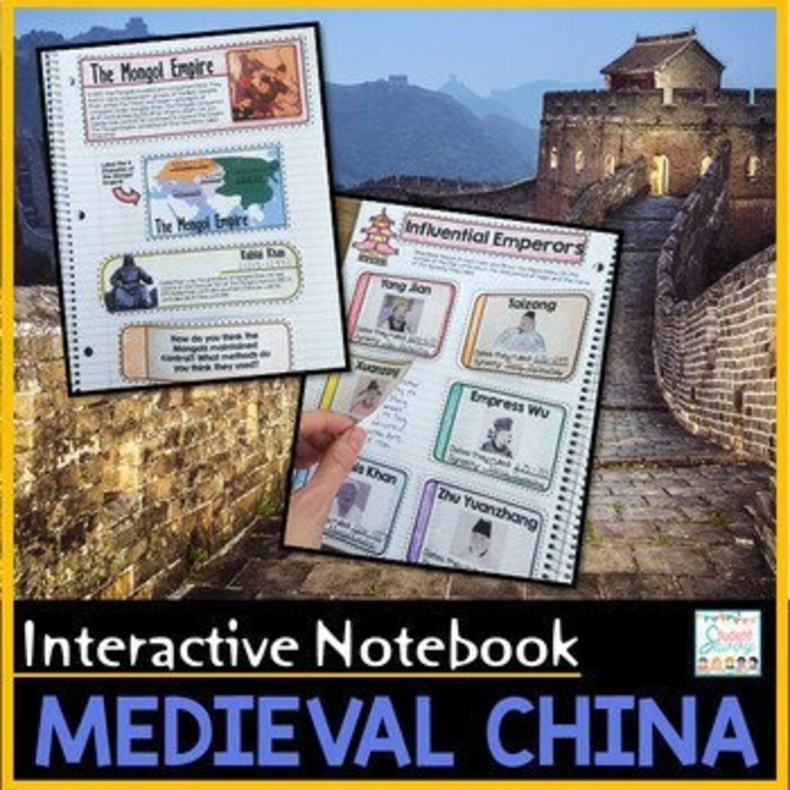 Medieval China Interactive Notebook | China Google Classroom Middle ...
