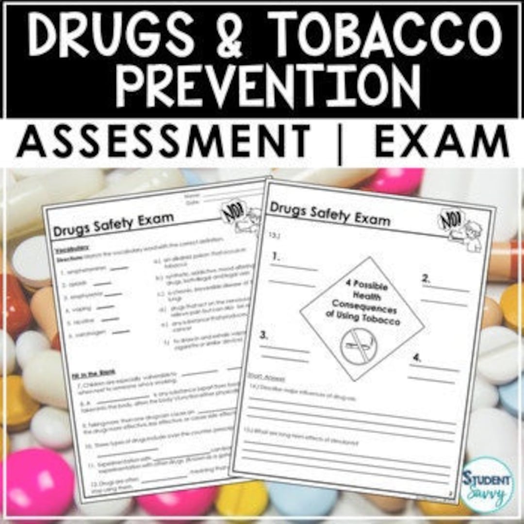 Drug Prevention Test Tobacco Vaping Health Exam Assessment Review