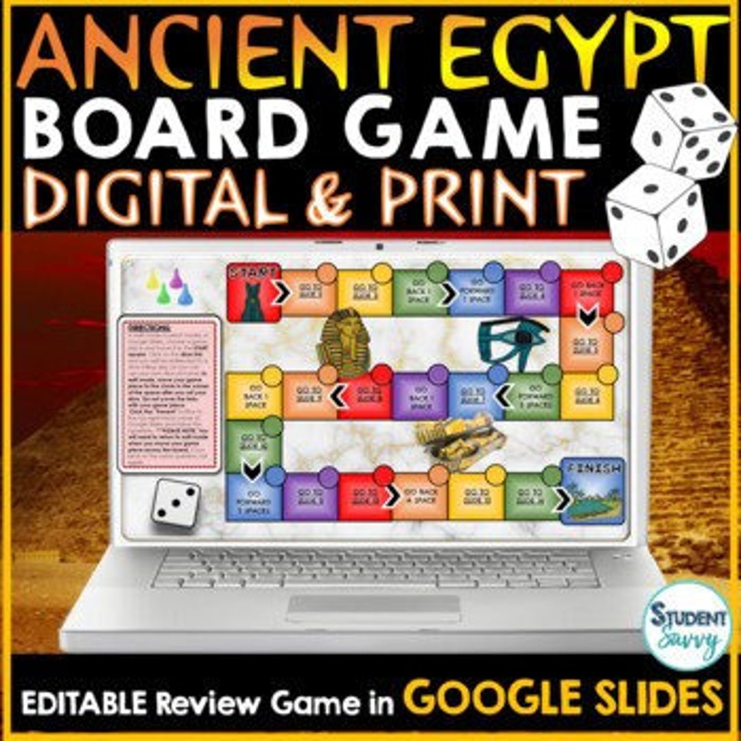 Ancient Egypt Digital Game Google Slides | Review Digital Board Game - Etsy