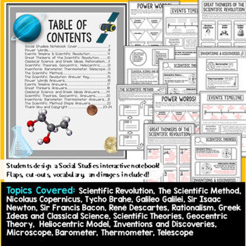 The Scientific Revolution Interactive Notebook Google Slides Activities ...