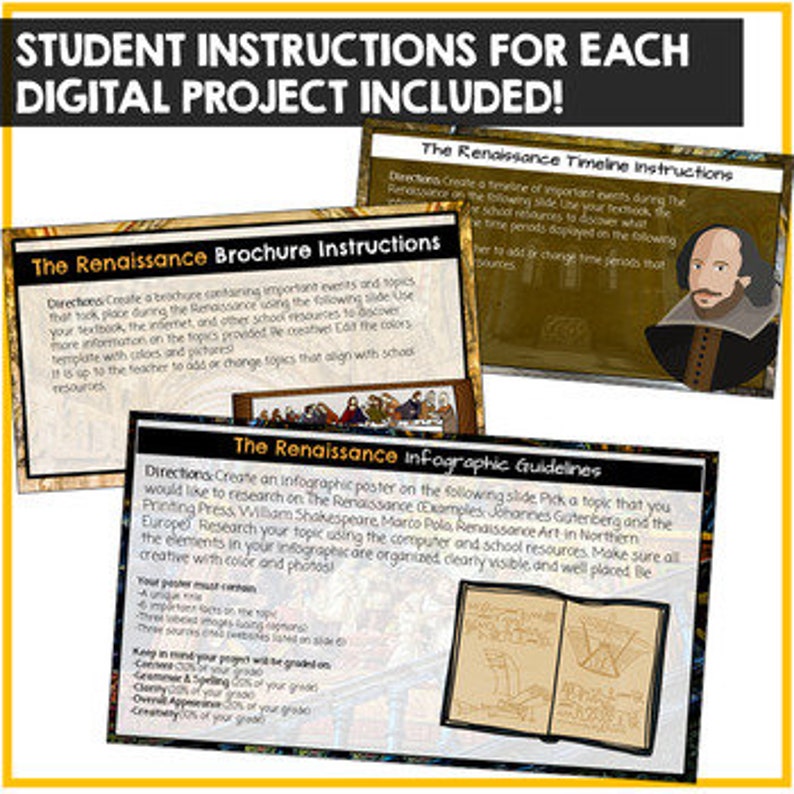 The Renaissance Google Classroom Projects | Medieval Europe Activities ...