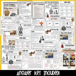 Ancient China Interactive Notebook | Ancient China Activities Digital ...