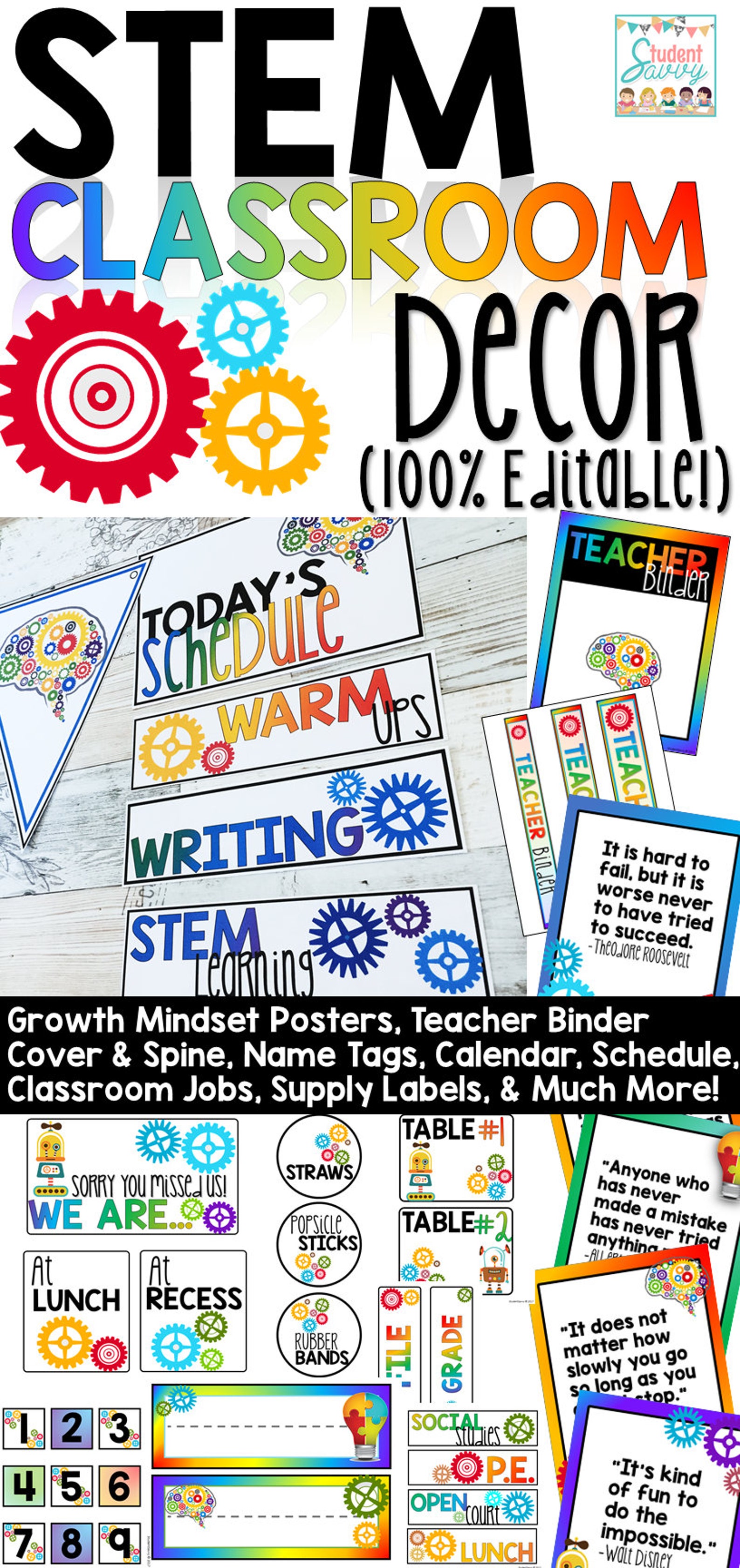 STEM Classroom Decor Etsy