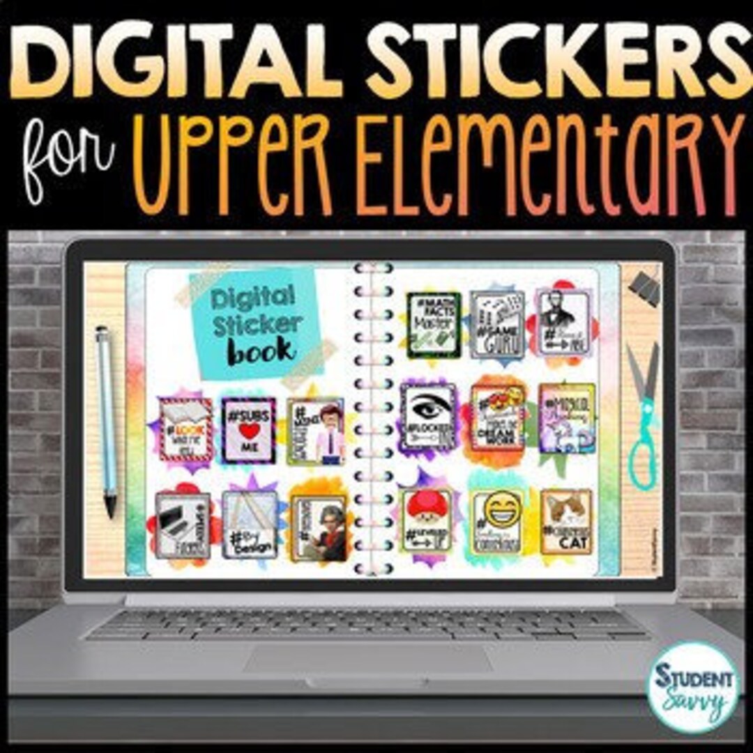 Digital Stickers for Google Slides and Seesaw Upper Elementary Etsy