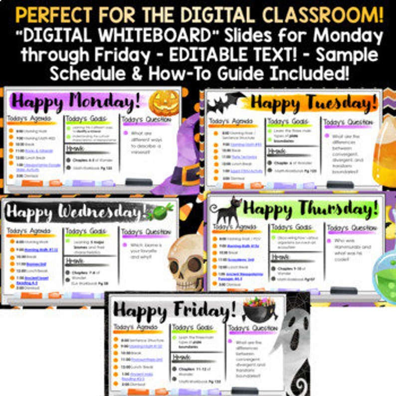 daily-agenda-template-daily-schedule-google-slides-halloween-theme-etsy