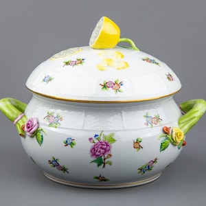 Herend ETON Round Soup Tureen with Lemon Knob #23/ETON