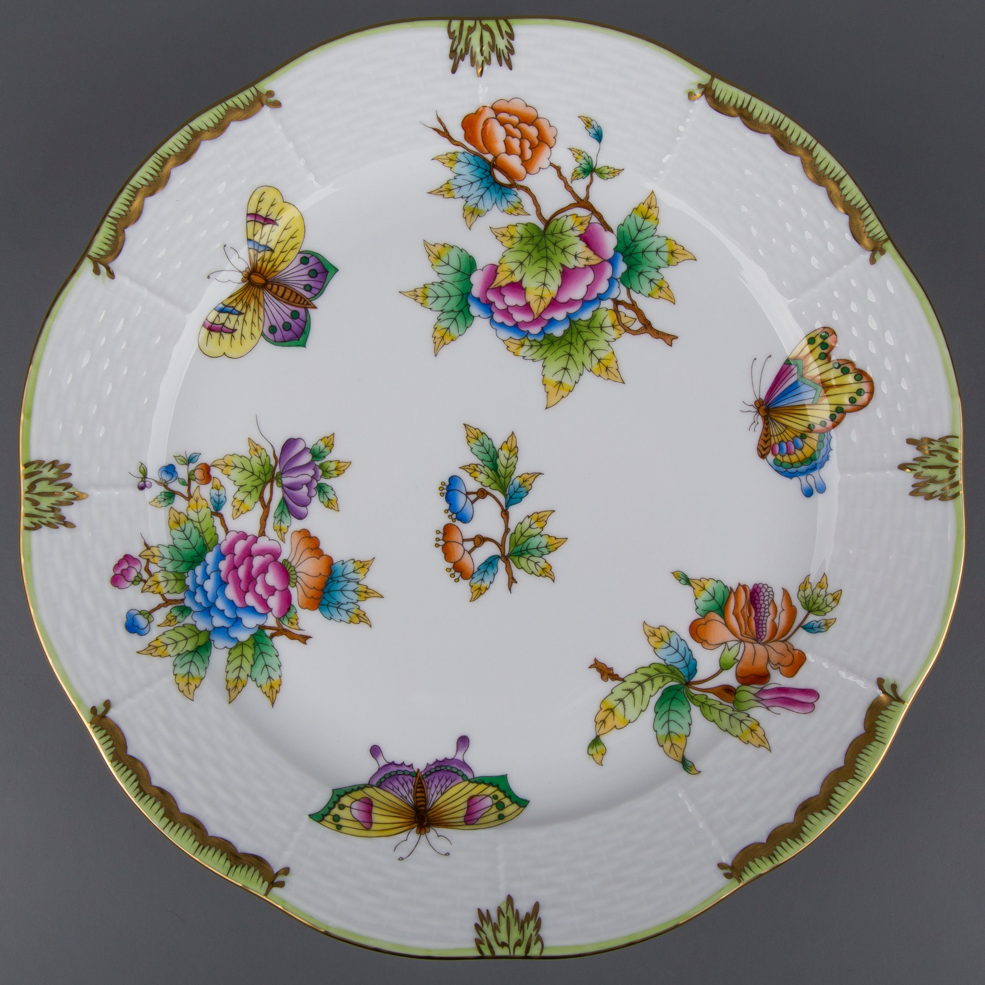 Brand New Set of Six Herend Queen Victoria Dinner Plates 6 Etsy