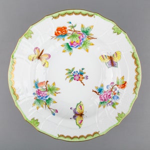 Massa Herend Queen Victoria Rocaille Rim Pasta ou Prato de Sopa #1501/VBO II.