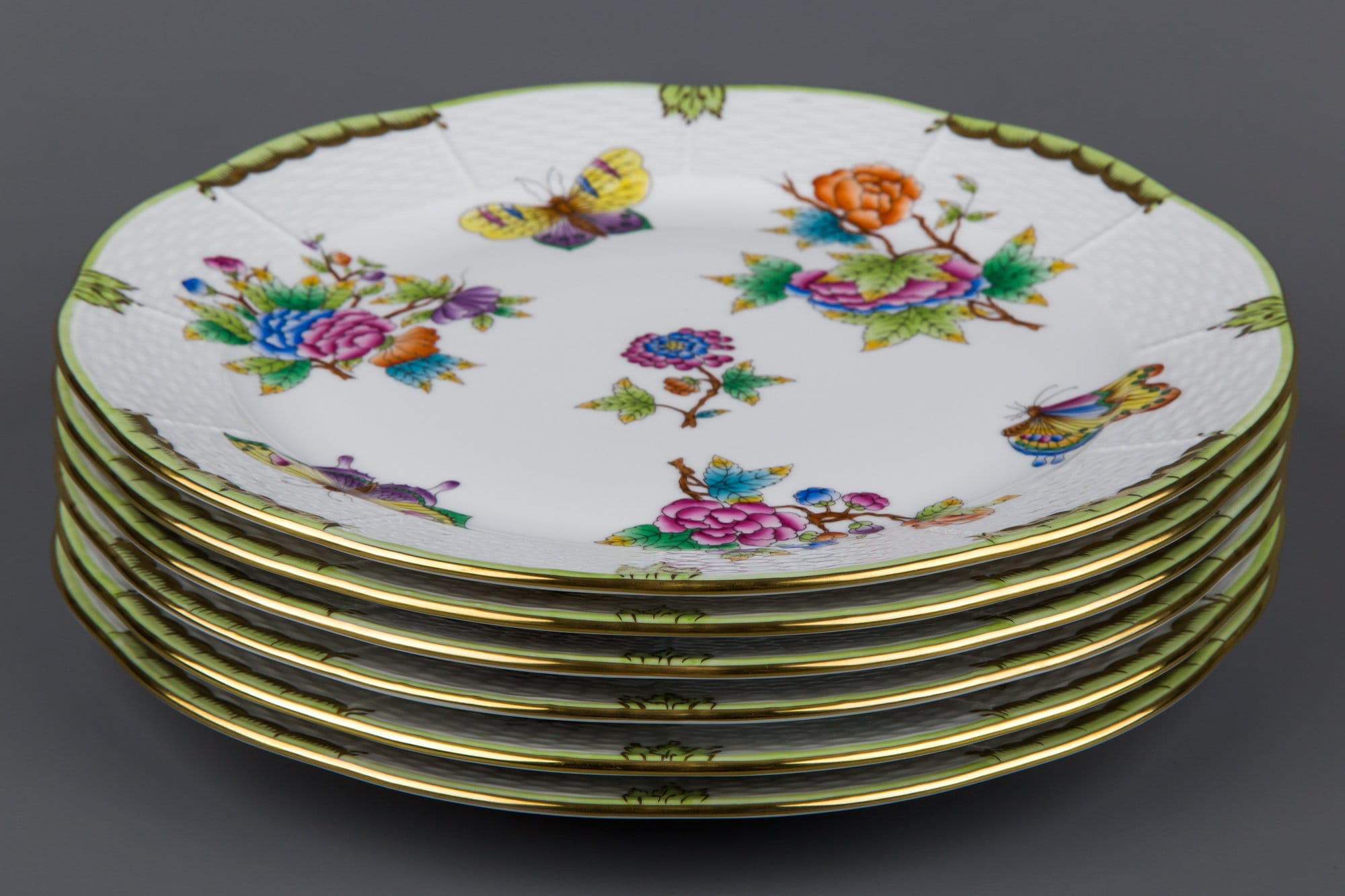 Brand New Set of Six Herend Queen Victoria Dinner Plates 6 Etsy