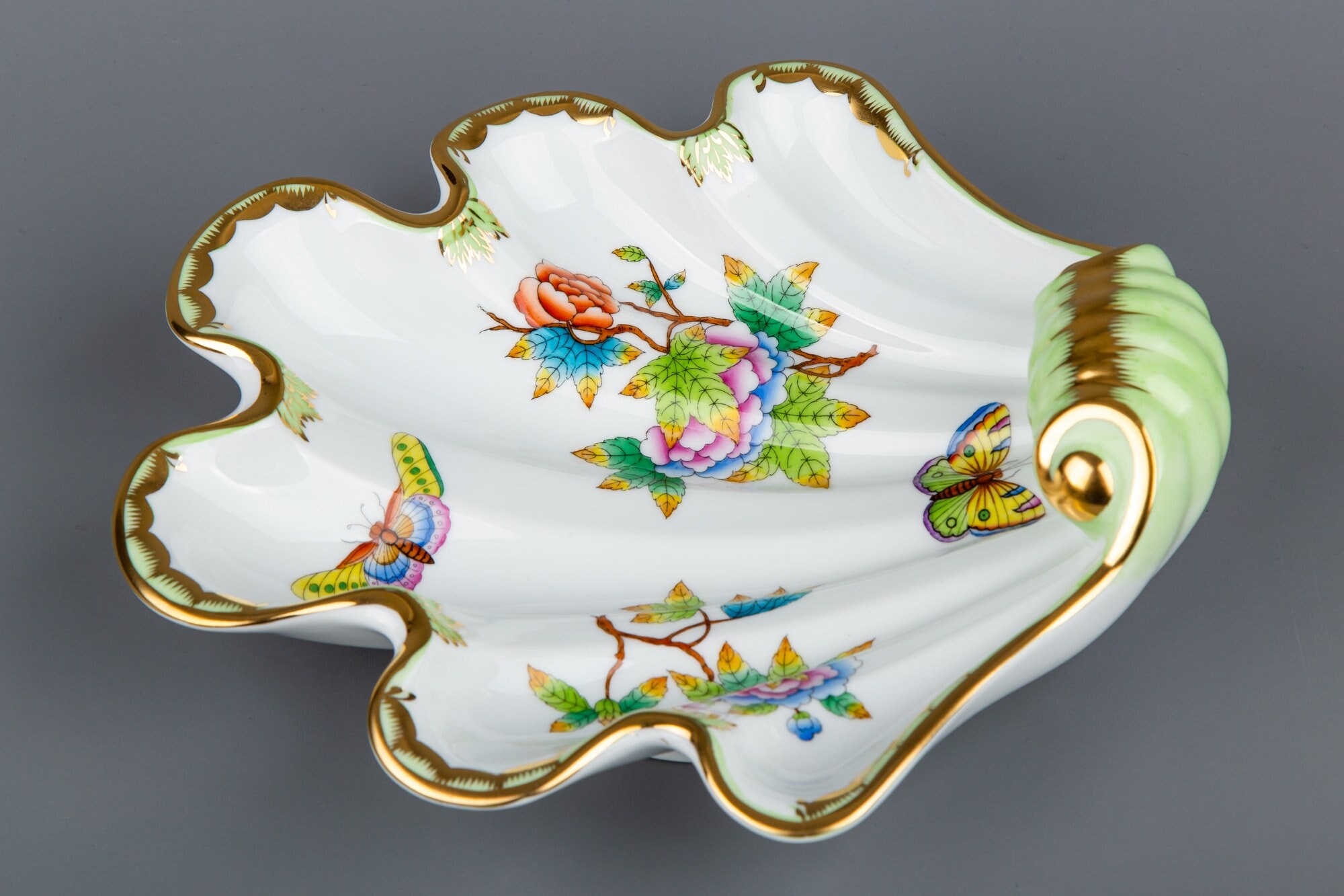 Herend 大皿 手塗り 鳥 蝶 スカロップ シェル Herend Shell - Etsy