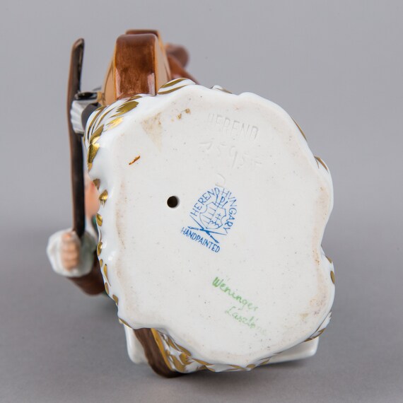Herend Man Playing The Cello Figurine Masterpiece Etsy