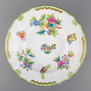 Herend Queen Victoria Rocaille Rim Pasta ou Prato de Sopa #1501/VBO IV.