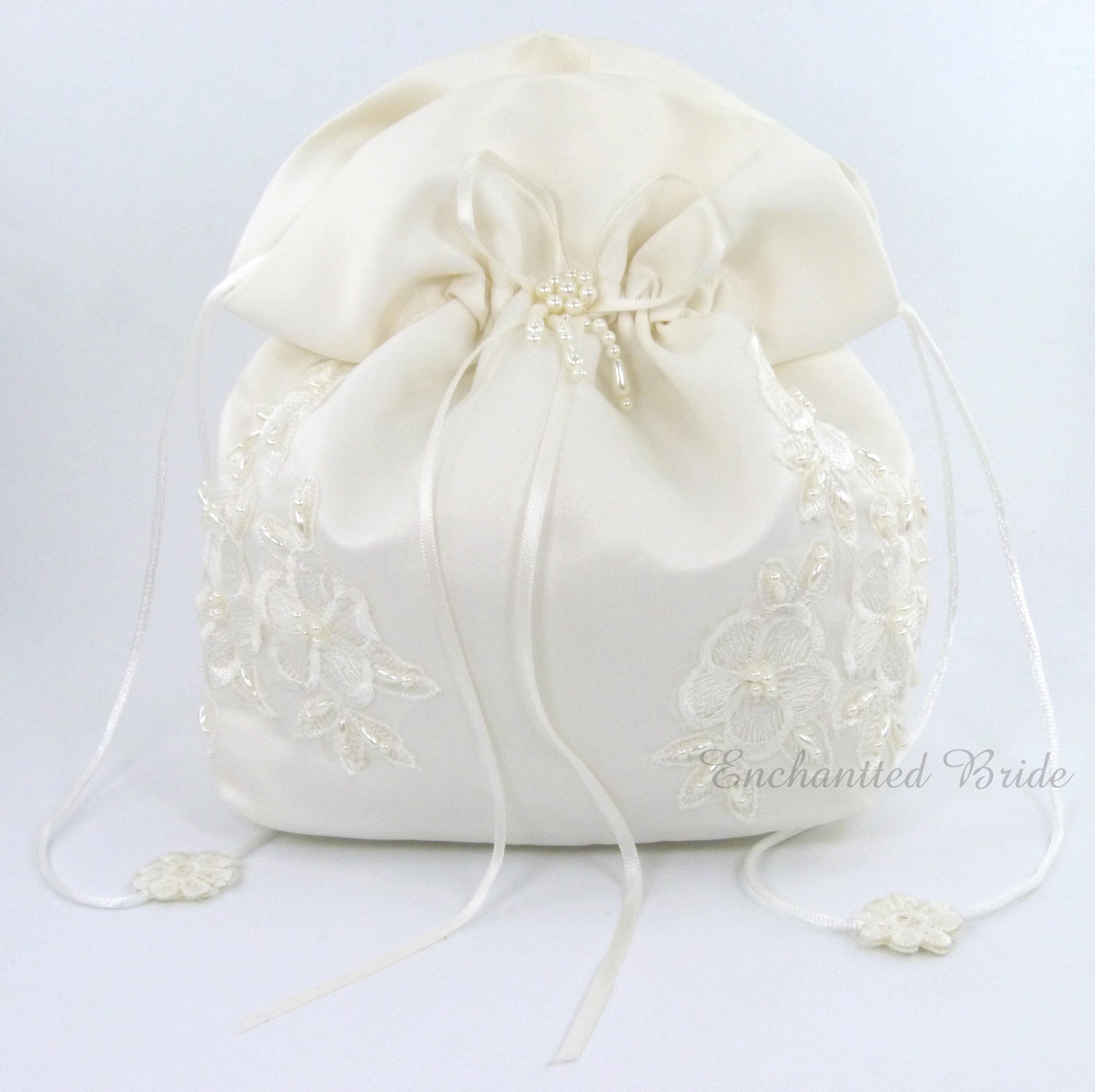 Satin Bridal Wedding Money Bag E1D4DB With Etsy