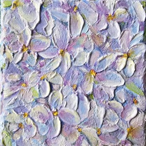 Hydrangea Painting Original Impasto Oil Painting on Canvas Floral Original Art Mini Oil Painting Floral Wall Art Canvas Housewarming Gift