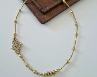 side coptic cross pendant short necklace Ethiopian Coptic cross ( Orthodox cross) Ethiopian Brass Bead Necklace Coptic cross Ethiopian Cross