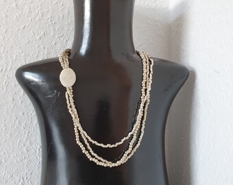 Drei Strang äthiopische Messingperlen kurze Halskette (Multi Strand Necklace)