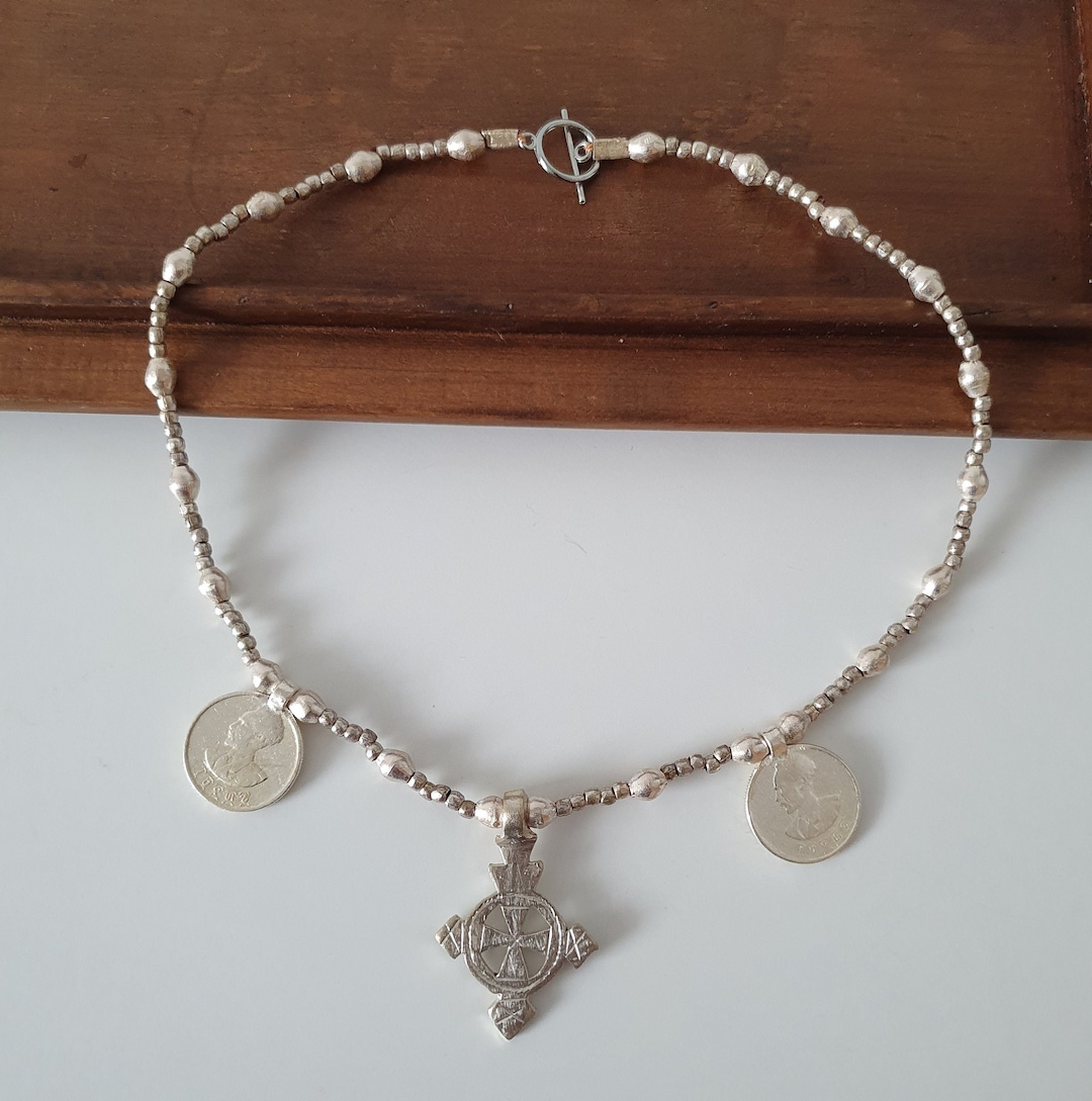Pendentif Croix Copte éthiopienne En Argent - Bijou Chrétien Orthodoxe, Design Africain Artisanal - 7