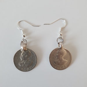 Haile Selassie Coins Earrings Lion Of Judah coin Earrings Haile Selassie Coin Ethiopian coin