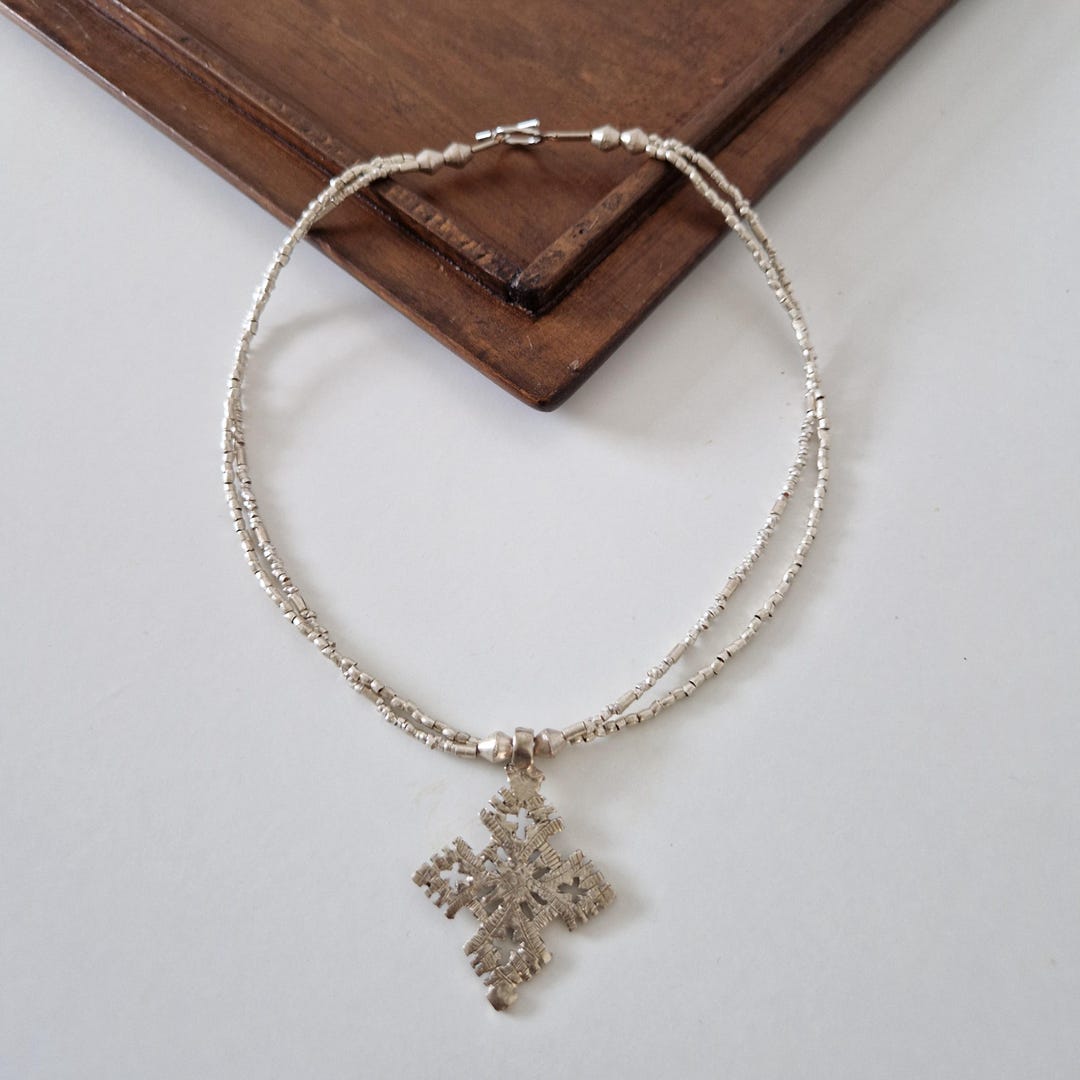 Ethiopian Coptic Cross Short Necklace Ethiopian Cross Ethiopian Jewelry ...