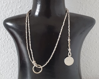 Lariat Y Necklace Ethiopian Coptic Cross , Dinble (Wedding)Ring  Ethiopian Metal Beads Necklace