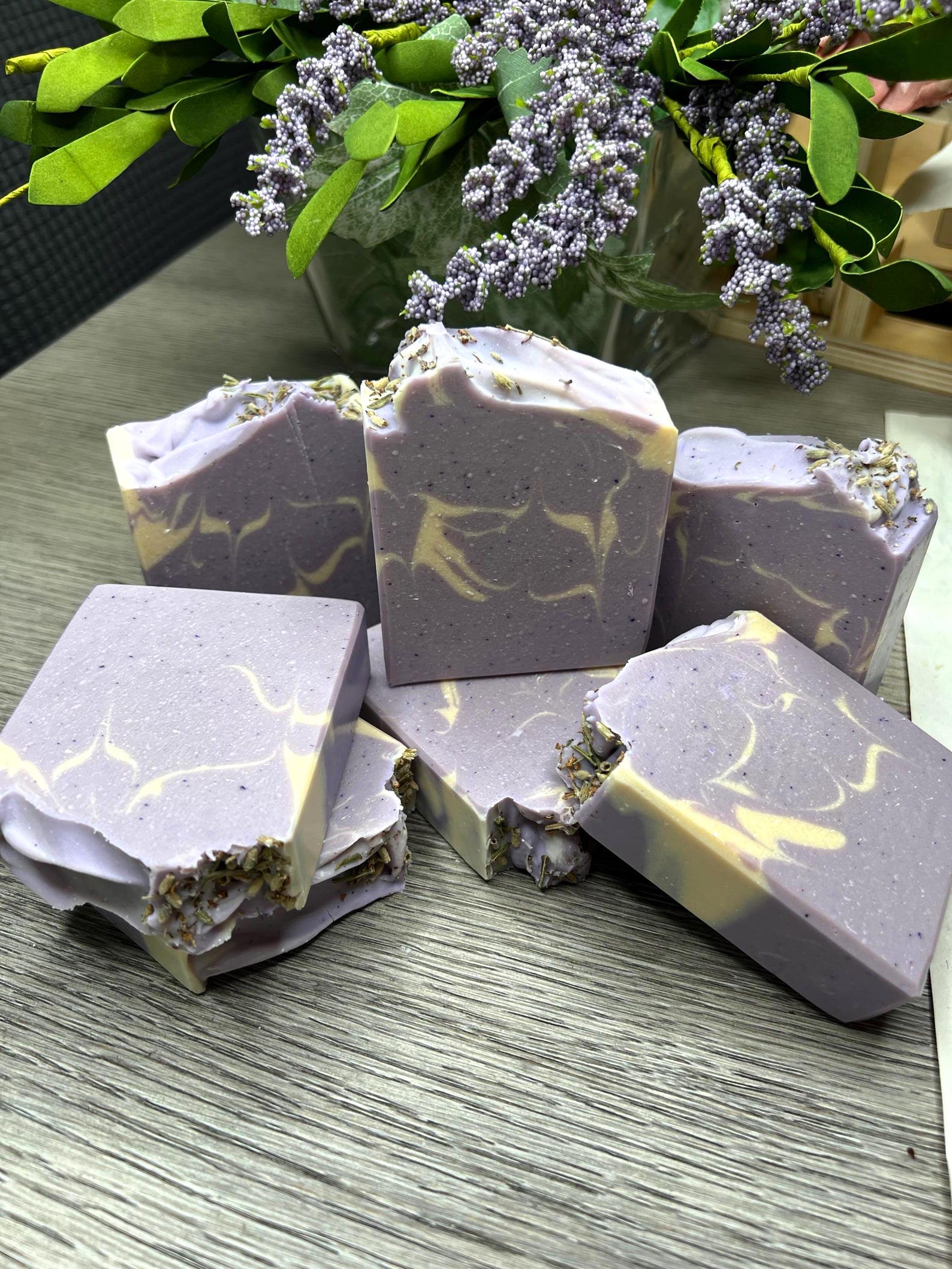Lavender Handmade Soap Bar - Organic - Artisan - Cold Process - Palm ...