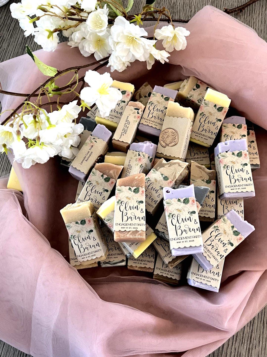 Personalized Party Soap Favors - Bridal Shower - Baby Shower - Wedding ...
