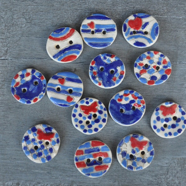 Ceramic Buttons Etsy