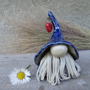 Heart gnome, Handmade ceramic gnome, One-of-a-kind gnome, Gift