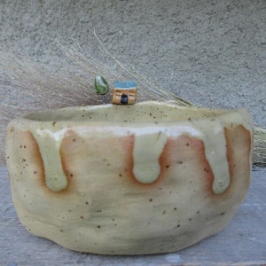 Haus- und Baumschale, Steinzeugschale, Einzelschale, Geschenk